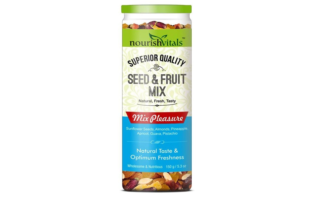 NourishVitals Seed & Fruit Mix Pleasure   Jar  150 grams